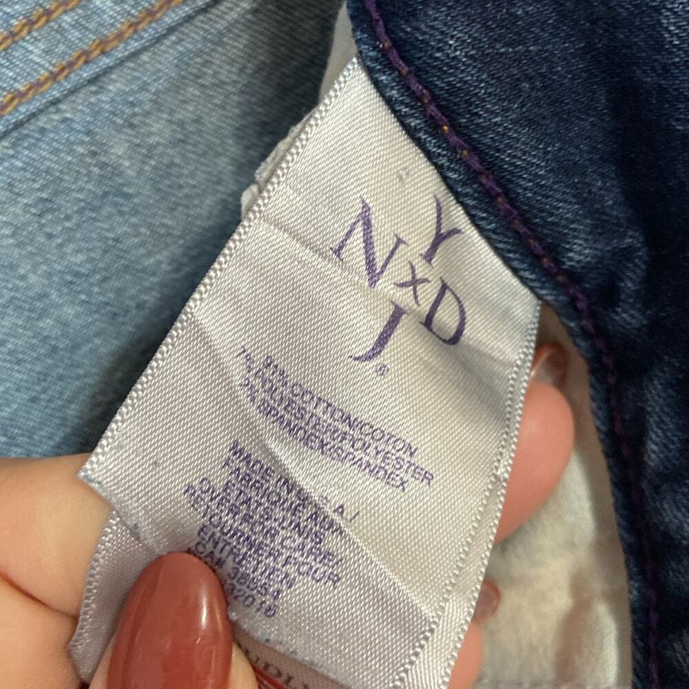 NYDJ Women Mid-rise Medium Washed Slim Straight Leg Jeans Size 8 - Picture 7 of 7